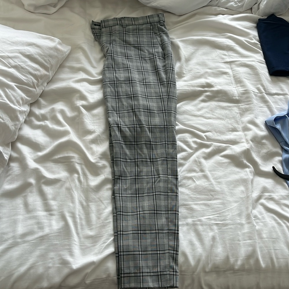 H&M Gray Plaid Men's Pants